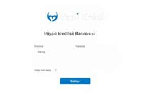 Yapı Kredi ihtiyaç kredisi başvurusu