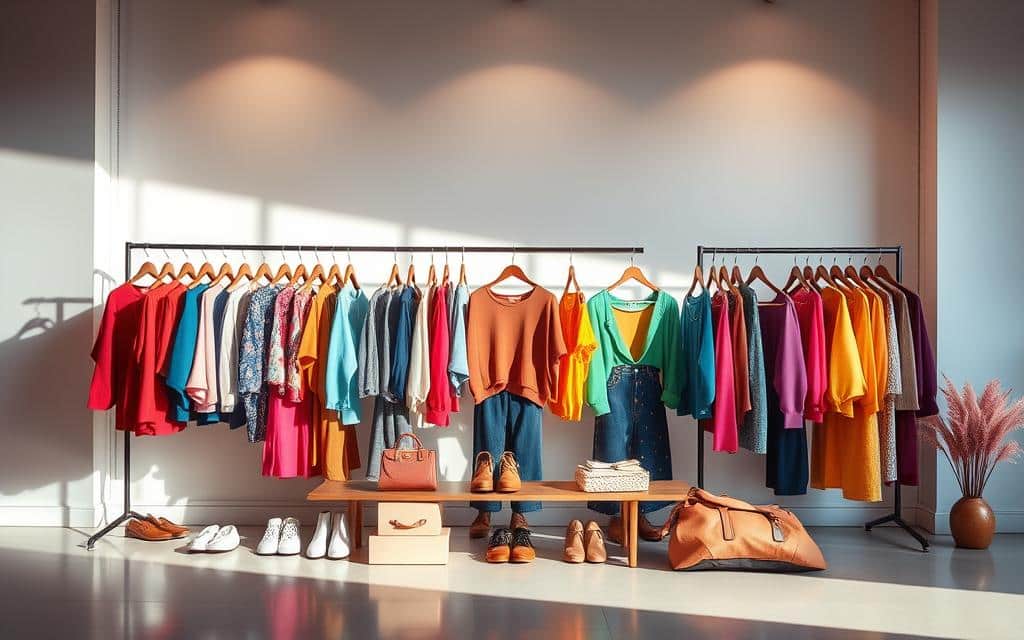 A meticulously curated display of Shein fashion products, showcased against a sleek, minimalist backdrop. Vibrant clothing items are artfully arranged, capturing the essence of the Shein affiliate program. Soft, natural lighting illuminates the scene, creating a sense of warmth and inviting the viewer to explore the diverse range of apparel. The composition features a clean, uncluttered layout, allowing the products to take center stage and entice potential affiliates. The overall atmosphere evokes a sense of style, professionalism, and the lucrative opportunities available within the Shein affiliate ecosystem.
